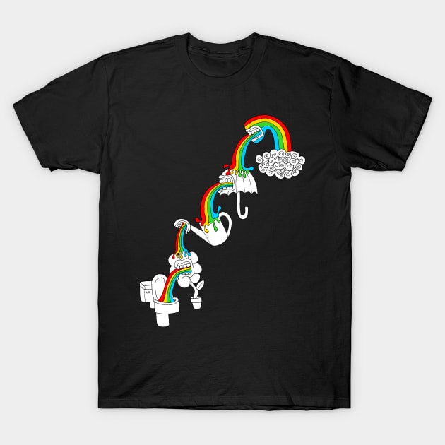 Rainbow Puke T-Shirt by Gioco1